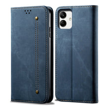 Load image into Gallery viewer, Denim Texture Casual Style Horizontal Flip Leather Case