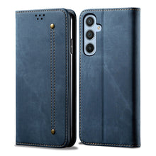 Load image into Gallery viewer, Denim Texture Casual Style Horizontal Flip Leather Case