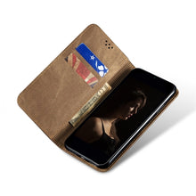 Load image into Gallery viewer, Denim Texture Casual Style Horizontal Flip Leather Case