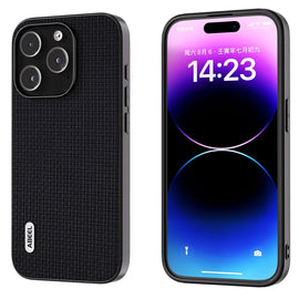 ABEEL Genuine Leather Luxury Black Edge Phone Case, For iPhone 15 Pro Max, For iPhone 15 Pro, For iPhone 15 Plus, For iPhone 15, For iPhone 14 Plus, For iPhone 14, For iPhone 14 Pro, For iPhone 14 Pro Max
