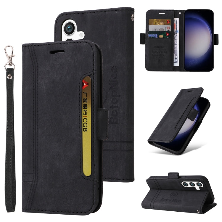 BETOPNICE Dual-side Buckle Leather Phone Case, For Samsung Galaxy M14 5G / F14 5G / 4G, For Samsung Galaxy A55, For Samsung Galaxy A35 5G, For Samsung Galaxy S24 Ultra, For Samsung Galaxy S24+, For Samsung Galaxy S24, For Samsung Galaxy A15            ...