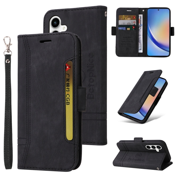 BETOPNICE Dual-side Buckle Leather Phone Case, For Samsung Galaxy M14 5G / F14 5G / 4G, For Samsung Galaxy A55, For Samsung Galaxy A35 5G, For Samsung Galaxy S24 Ultra, For Samsung Galaxy S24+, For Samsung Galaxy S24, For Samsung Galaxy A15            ...
