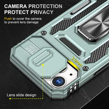 Load image into Gallery viewer, Armor PC + TPU Camera Shield Phone Case, For iPhone 15