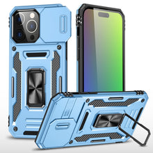 Load image into Gallery viewer, Armor PC + TPU Camera Shield Phone Case, For iPhone 16 Pro, For iPhone 16 Plus, For iPhone 16, For iPhone 15 Pro Max, For iPhone 15 Pro, For iPhone 15 Plus