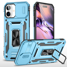 Load image into Gallery viewer, Armor PC + TPU Camera Shield Phone Case, For iPhone 16 Pro, For iPhone 16 Plus, For iPhone 16, For iPhone 15 Pro Max, For iPhone 15 Pro, For iPhone 15 Plus