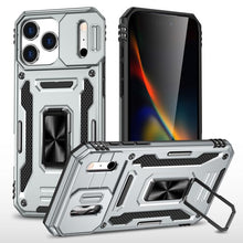 Load image into Gallery viewer, Armor PC + TPU Camera Shield Phone Case, For iPhone 18 Pro / 17 Pro, For iPhone 18 Pro Max / 17 Pro Max, For iPhone 17e / 16e, For iPhone 17, For iPhone Air, For iPhone 16 Pro Max