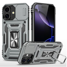 Load image into Gallery viewer, Armor PC + TPU Camera Shield Phone Case, For iPhone 17e / 16e, For iPhone 17 Pro Max, For iPhone 17 Pro, For iPhone 17, For iPhone Air, For iPhone 16 Pro Max