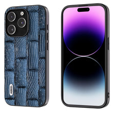 Load image into Gallery viewer, ABEEL Genuine Leather Mahjong Pattern Black Edge Phone Case, For iPhone 15 Pro Max, For iPhone 15 Pro, For iPhone 15 Plus, For iPhone 15