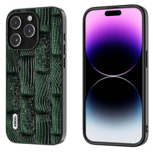 Load image into Gallery viewer, ABEEL Genuine Leather Mahjong Pattern Black Edge Phone Case, For iPhone 15 Pro Max, For iPhone 15 Pro, For iPhone 15 Plus, For iPhone 15