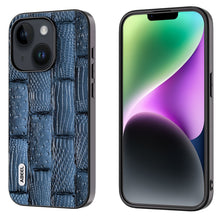 Load image into Gallery viewer, ABEEL Genuine Leather Mahjong Pattern Black Edge Phone Case, For iPhone 15 Pro Max, For iPhone 15 Pro, For iPhone 15 Plus, For iPhone 15