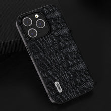 Load image into Gallery viewer, ABEEL Genuine Leather Canopy Black Edge Phone Case, For iPhone 15 Pro Max, For iPhone 15 Pro, For iPhone 15 Plus, For iPhone 15