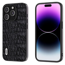 Load image into Gallery viewer, ABEEL Genuine Leather Canopy Black Edge Phone Case, For iPhone 15 Pro Max, For iPhone 15 Pro, For iPhone 15 Plus, For iPhone 15