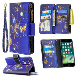 Colored Drawing Pattern Zipper Horizontal Flip Leather Case with Holder & Card Slots & Wallet, For iPhone 8 Plus & 7 Plus, For iPhone 8 & 7, For iPhone 6s Plus & 6 Plus, For iPhone 6s & 6, For iPhone XR, For iPhone XS Max