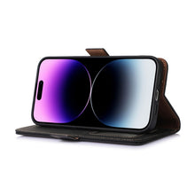 Load image into Gallery viewer, Genuine Leather Magnetic RFID Leather Phone Case, For iPhone 16 Pro Max, For iPhone 16 Pro, For iPhone 15 Pro Max, For iPhone 15 Pro, For iPhone 15 Plus, For iPhone 15