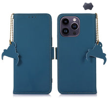 Load image into Gallery viewer, Genuine Leather Magnetic RFID Leather Phone Case, For iPhone 16 Pro Max, For iPhone 16 Pro, For iPhone 15 Pro Max, For iPhone 15 Pro, For iPhone 15 Plus, For iPhone 15