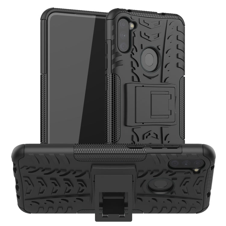 Tire Texture Shockproof TPU+PC Protective Case，with Holder