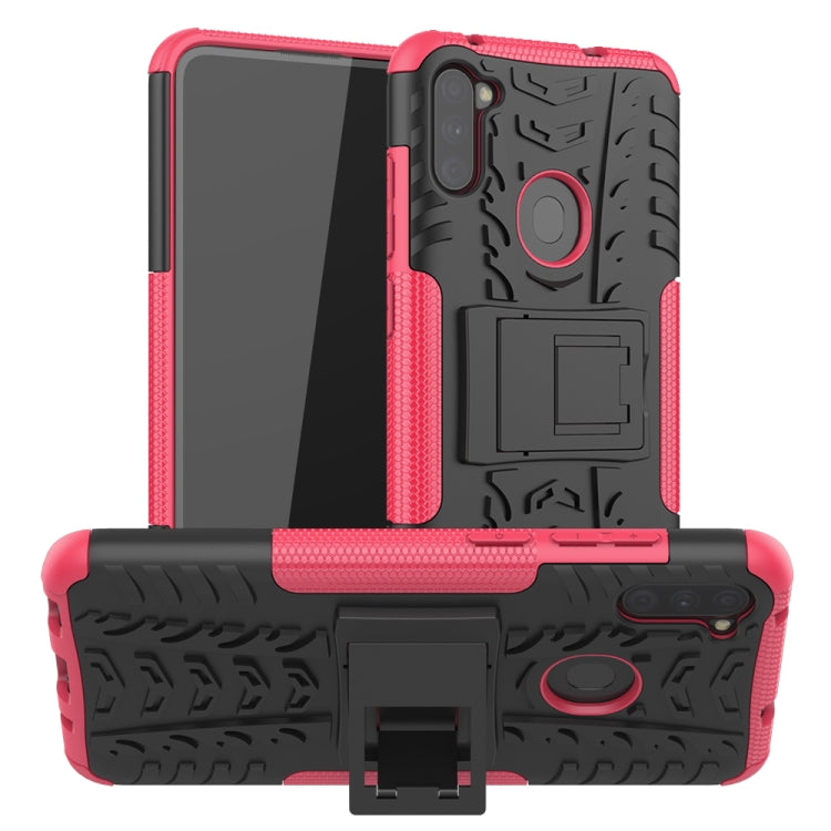 Tire Texture Shockproof TPU+PC Protective Case，with Holder