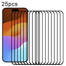 Load image into Gallery viewer, 25pcs Full Glue Screen Tempered Glass Film, For iPhone 15 Pro Max, For iPhone 15 Pro, For iPhone 15 Plus, For iPhone 15