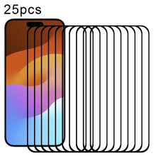 Load image into Gallery viewer, 25pcs Full Glue Screen Tempered Glass Film, For iPhone 15 Pro Max, For iPhone 15 Pro, For iPhone 15 Plus, For iPhone 15
