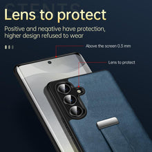 Load image into Gallery viewer, SULADA PC Hybrid Leather Texture Skin Feel Shockproof Phone Case, For Samsung Galaxy S23 5G