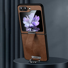 Load image into Gallery viewer, SULADA PC Hybrid Leather Texture Skin Feel Shockproof Phone Case, For Samsung Galaxy Z Flip7 FE / Flip6, For Samsung Galaxy Z Fold6, For Samsung Galaxy Z Fold5, For Samsung Galaxy Flip5
