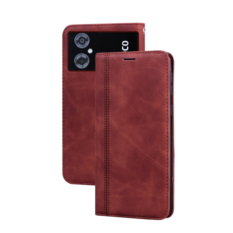 Frosted Business Magnetic Horizontal Flip PU Phone Case, For Xiaomi Poco M4 5G/Poco M5/Redmi Note 11R, For Xiaomi Poco C40, For Xiaomi Redmi 10A 4G