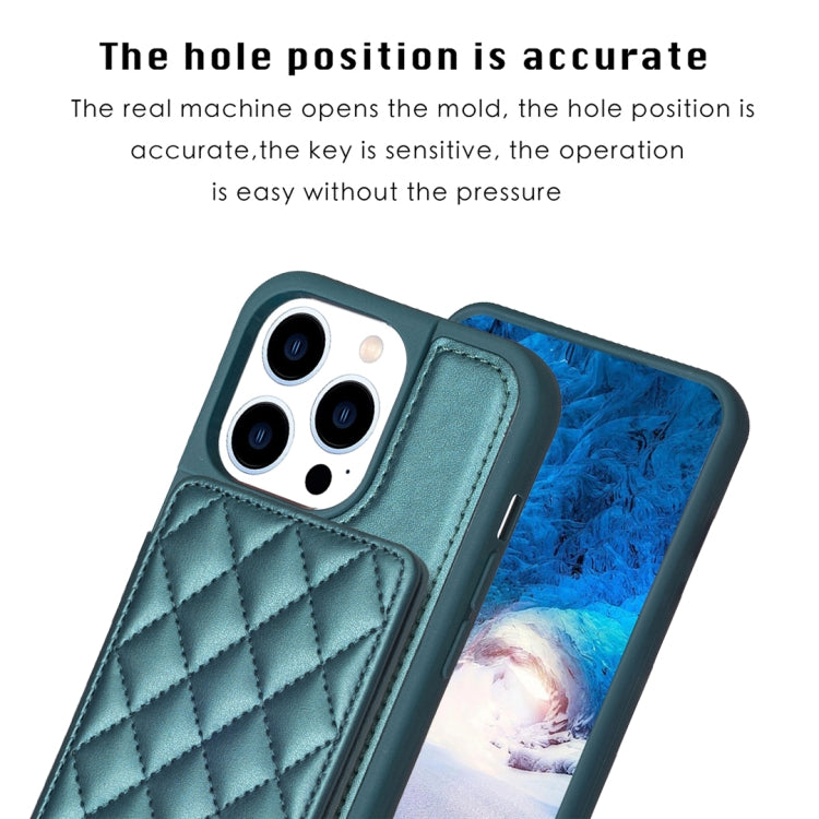 BF25 Square Plaid Card Bag Holder Phone Case, For iPhone 14 Pro Max, For iPhone 15, For iPhone SE 2022 / 2020 / 8 / 7, For iPhone 13 Pro Max, For iPhone 13 Pro, For iPhone 12 / 12 Pro