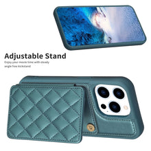 Load image into Gallery viewer, BF25 Square Plaid Card Bag Holder Phone Case, For iPhone 14 Pro Max, For iPhone 15, For iPhone SE 2022 / 2020 / 8 / 7, For iPhone 13 Pro Max, For iPhone 13 Pro, For iPhone 12 / 12 Pro