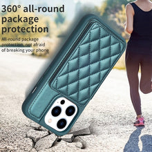 Load image into Gallery viewer, BF25 Square Plaid Card Bag Holder Phone Case, For iPhone 14 Pro Max, For iPhone 15, For iPhone SE 2022 / 2020 / 8 / 7, For iPhone 13 Pro Max, For iPhone 13 Pro, For iPhone 12 / 12 Pro