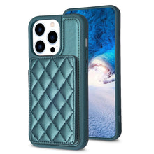 Load image into Gallery viewer, BF25 Square Plaid Card Bag Holder Phone Case, For iPhone 14 Pro Max, For iPhone 15, For iPhone SE 2022 / 2020 / 8 / 7, For iPhone 13 Pro Max, For iPhone 13 Pro, For iPhone 12 / 12 Pro