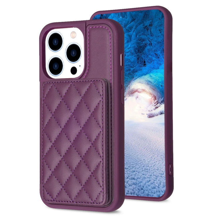 BF25 Square Plaid Card Bag Holder Phone Case, For iPhone 14 Pro Max, For iPhone 15, For iPhone SE 2022 / 2020 / 8 / 7, For iPhone 13 Pro Max, For iPhone 13 Pro, For iPhone 12 / 12 Pro