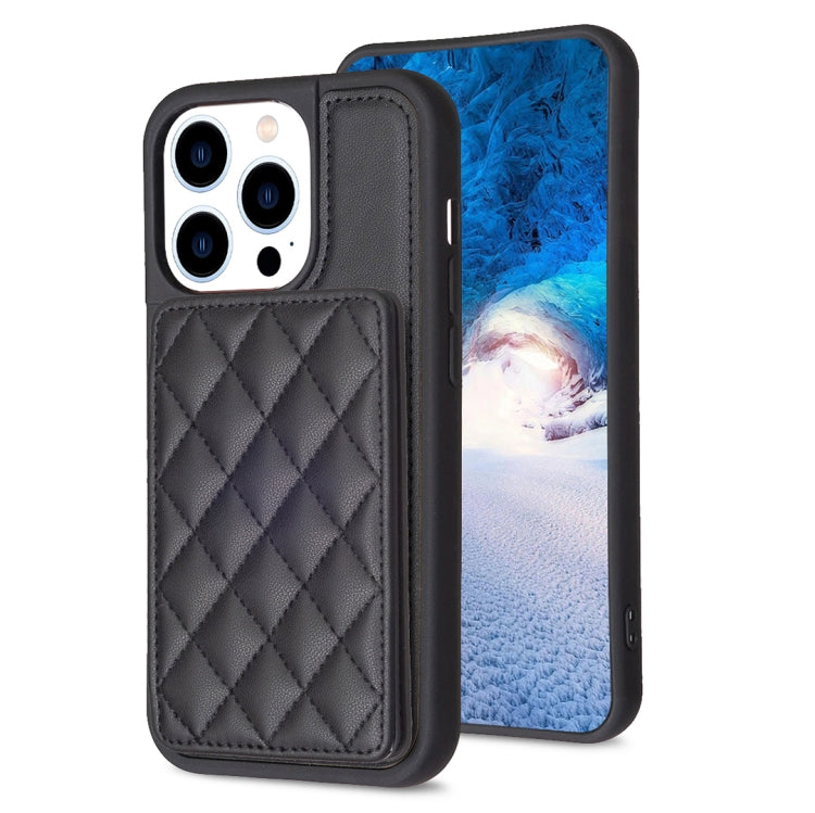 BF25 Square Plaid Card Bag Holder Phone Case, For iPhone 14 Pro Max, For iPhone 15, For iPhone SE 2022 / 2020 / 8 / 7, For iPhone 13 Pro Max, For iPhone 13 Pro, For iPhone 12 / 12 Pro