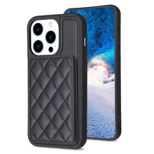 Load image into Gallery viewer, BF25 Square Plaid Card Bag Holder Phone Case, For iPhone 14 Pro Max, For iPhone 15, For iPhone SE 2022 / 2020 / 8 / 7, For iPhone 13 Pro Max, For iPhone 13 Pro, For iPhone 12 / 12 Pro