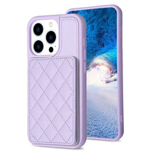 Load image into Gallery viewer, BF25 Square Plaid Card Bag Holder Phone Case, For iPhone 14 Pro Max, For iPhone 15, For iPhone SE 2022 / 2020 / 8 / 7, For iPhone 13 Pro Max, For iPhone 13 Pro, For iPhone 12 / 12 Pro