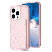 Load image into Gallery viewer, BF25 Square Plaid Card Bag Holder Phone Case, For iPhone 14 Pro Max, For iPhone 15, For iPhone SE 2022 / 2020 / 8 / 7, For iPhone 13 Pro Max, For iPhone 13 Pro, For iPhone 12 / 12 Pro