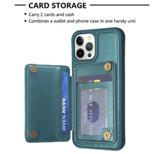 Load image into Gallery viewer, BF25 Square Plaid Card Bag Holder Phone Case, For iPhone 12 Pro Max, For iPhone 11 Pro Max, For iPhone 11, For iPhone 11 Pro, For iPhone X / XS, For iPhone XR