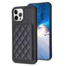 Load image into Gallery viewer, BF25 Square Plaid Card Bag Holder Phone Case, For iPhone 12 Pro Max, For iPhone 11 Pro Max, For iPhone 11, For iPhone 11 Pro, For iPhone X / XS, For iPhone XR
