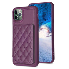 Load image into Gallery viewer, BF25 Square Plaid Card Bag Holder Phone Case, For iPhone 12 Pro Max, For iPhone 11 Pro Max, For iPhone 11, For iPhone 11 Pro, For iPhone X / XS, For iPhone XR