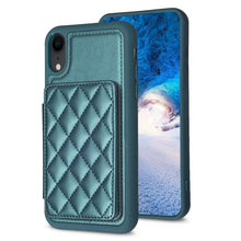 Load image into Gallery viewer, BF25 Square Plaid Card Bag Holder Phone Case, For iPhone 12 Pro Max, For iPhone 11 Pro Max, For iPhone 11, For iPhone 11 Pro, For iPhone X / XS, For iPhone XR