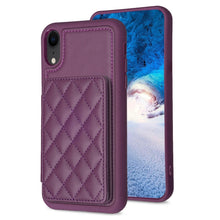 Load image into Gallery viewer, BF25 Square Plaid Card Bag Holder Phone Case, For iPhone 12 Pro Max, For iPhone 11 Pro Max, For iPhone 11, For iPhone 11 Pro, For iPhone X / XS, For iPhone XR