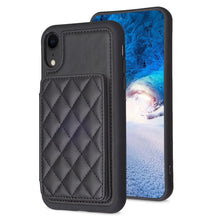 Load image into Gallery viewer, BF25 Square Plaid Card Bag Holder Phone Case, For iPhone 12 Pro Max, For iPhone 11 Pro Max, For iPhone 11, For iPhone 11 Pro, For iPhone X / XS, For iPhone XR