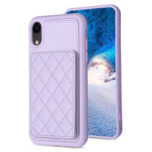 Load image into Gallery viewer, BF25 Square Plaid Card Bag Holder Phone Case, For iPhone 12 Pro Max, For iPhone 11 Pro Max, For iPhone 11, For iPhone 11 Pro, For iPhone X / XS, For iPhone XR