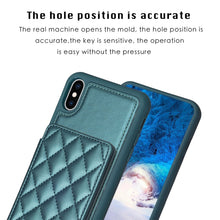 Load image into Gallery viewer, BF25 Square Plaid Card Bag Holder Phone Case, For iPhone XS Max, For iPhone 8 Plus / 7 Plus