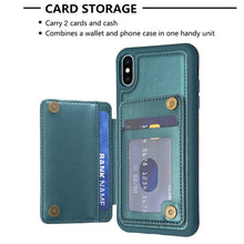 Load image into Gallery viewer, BF25 Square Plaid Card Bag Holder Phone Case, For iPhone XS Max, For iPhone 8 Plus / 7 Plus
