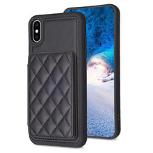 Load image into Gallery viewer, BF25 Square Plaid Card Bag Holder Phone Case, For iPhone XS Max, For iPhone 8 Plus / 7 Plus