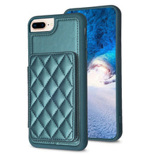 Load image into Gallery viewer, BF25 Square Plaid Card Bag Holder Phone Case, For iPhone XS Max, For iPhone 8 Plus / 7 Plus