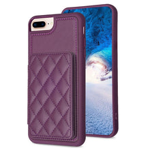 Load image into Gallery viewer, BF25 Square Plaid Card Bag Holder Phone Case, For iPhone XS Max, For iPhone 8 Plus / 7 Plus