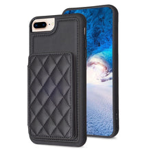 Load image into Gallery viewer, BF25 Square Plaid Card Bag Holder Phone Case, For iPhone XS Max, For iPhone 8 Plus / 7 Plus