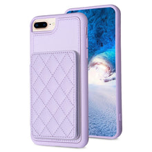 Load image into Gallery viewer, BF25 Square Plaid Card Bag Holder Phone Case, For iPhone XS Max, For iPhone 8 Plus / 7 Plus