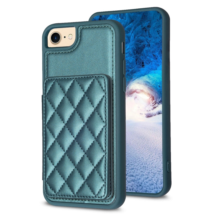 BF25 Square Plaid Card Bag Holder Phone Case, For iPhone 14 Pro Max, For iPhone 15, For iPhone SE 2022 / 2020 / 8 / 7, For iPhone 13 Pro Max, For iPhone 13 Pro, For iPhone 12 / 12 Pro